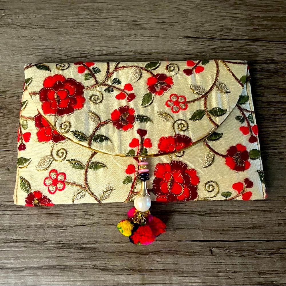 Whimsical Floral Boutique Clutch Bag